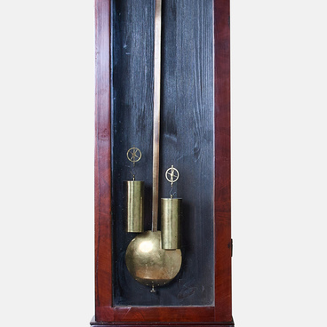 Clock with weights and a pendulum