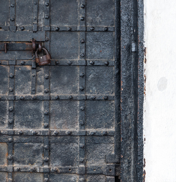 Iron door to the laboratory