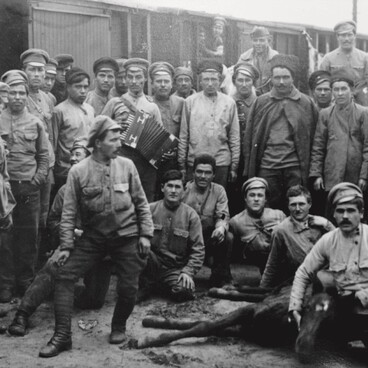 Прибытие башкирских частей РККА в Петроград