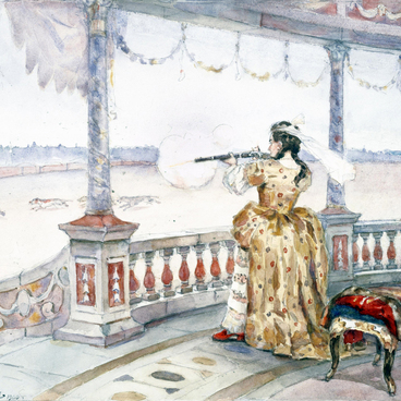 Императрица Анна Иоанновна стреляет оленей