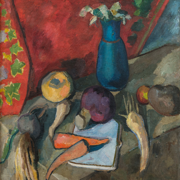 Still Life. Vegetables and a Jug (Blue Vase)