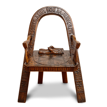 Armchair with an inscription