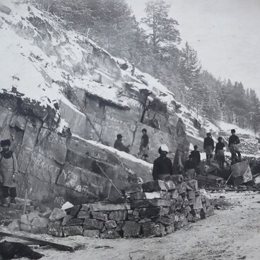 Разработка мергелей на горе Сурановой 1914 год