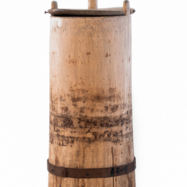 Wooden butter churn