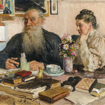 Portrait of Leo and Sophia Tolstoy