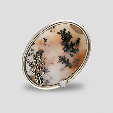 Brooch “Foggy Morning”